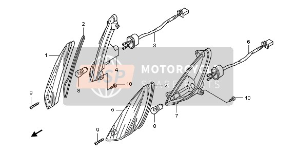 Honda PES150 2010 WINKER for a 2010 Honda PES150